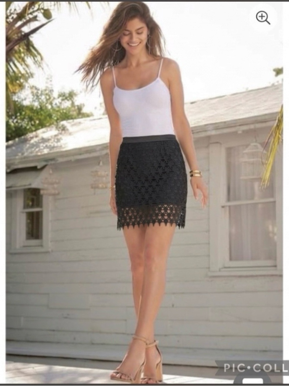 Rehab Black Skirt Lasercut Lace Mini NWT S Baddie Gorpcore